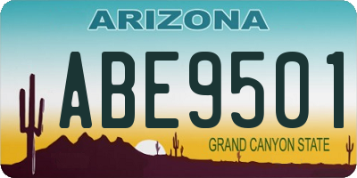AZ license plate ABE9501