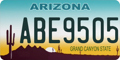 AZ license plate ABE9505