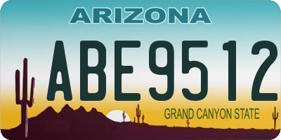 AZ license plate ABE9512