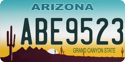 AZ license plate ABE9523