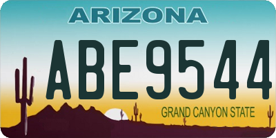 AZ license plate ABE9544