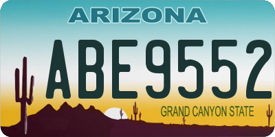 AZ license plate ABE9552