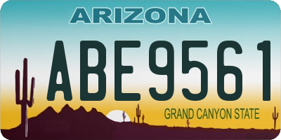 AZ license plate ABE9561