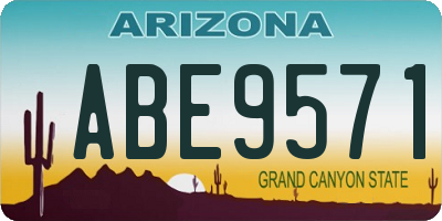 AZ license plate ABE9571