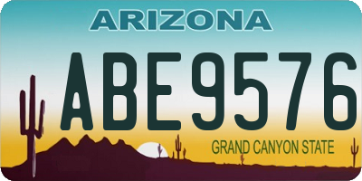 AZ license plate ABE9576