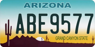 AZ license plate ABE9577