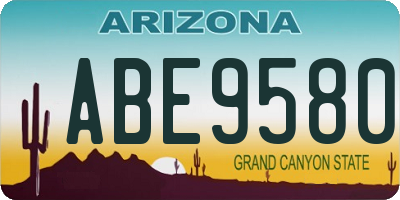 AZ license plate ABE9580