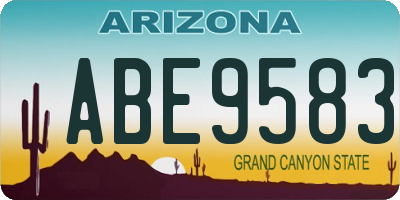 AZ license plate ABE9583
