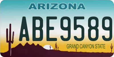 AZ license plate ABE9589
