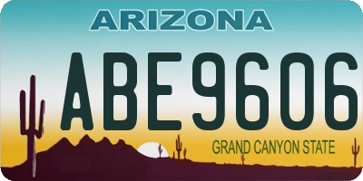 AZ license plate ABE9606