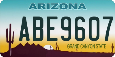 AZ license plate ABE9607