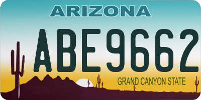 AZ license plate ABE9662