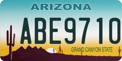 AZ license plate ABE9710