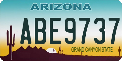 AZ license plate ABE9737