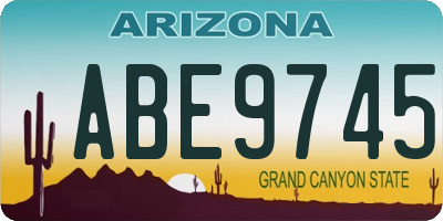 AZ license plate ABE9745