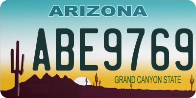AZ license plate ABE9769