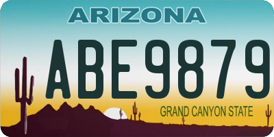 AZ license plate ABE9879