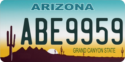 AZ license plate ABE9959