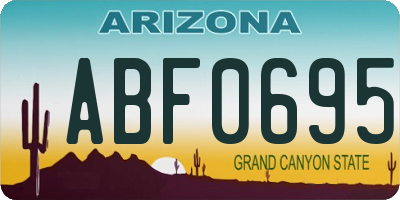 AZ license plate ABF0695