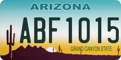 AZ license plate ABF1015