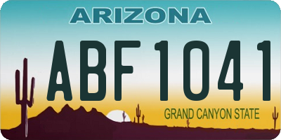 AZ license plate ABF1041