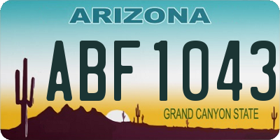 AZ license plate ABF1043