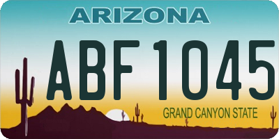 AZ license plate ABF1045
