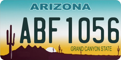 AZ license plate ABF1056