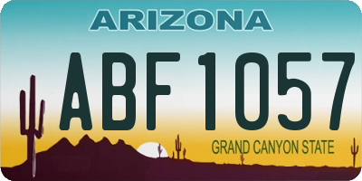 AZ license plate ABF1057