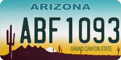AZ license plate ABF1093
