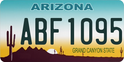 AZ license plate ABF1095
