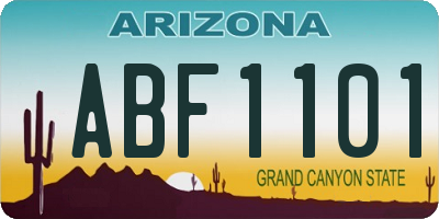 AZ license plate ABF1101