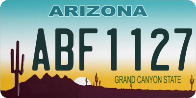 AZ license plate ABF1127