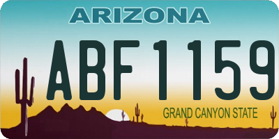 AZ license plate ABF1159