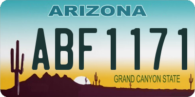 AZ license plate ABF1171