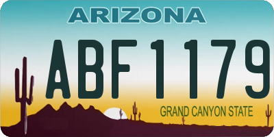 AZ license plate ABF1179