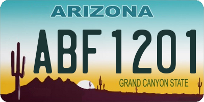 AZ license plate ABF1201
