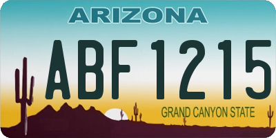AZ license plate ABF1215