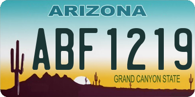 AZ license plate ABF1219