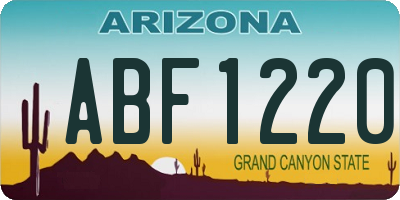 AZ license plate ABF1220