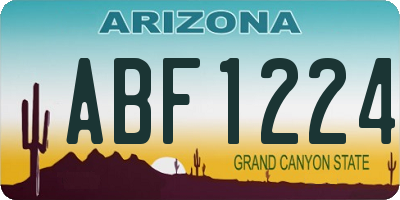 AZ license plate ABF1224