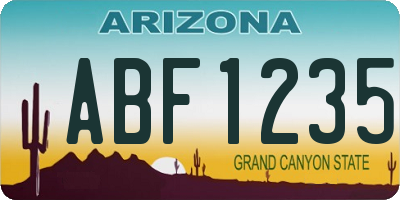 AZ license plate ABF1235