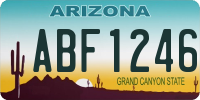 AZ license plate ABF1246
