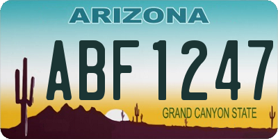 AZ license plate ABF1247