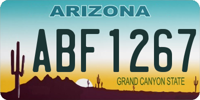 AZ license plate ABF1267