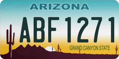 AZ license plate ABF1271