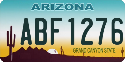 AZ license plate ABF1276