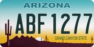 AZ license plate ABF1277