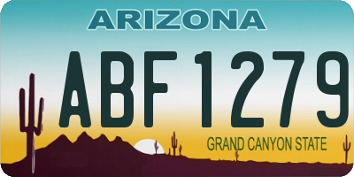 AZ license plate ABF1279