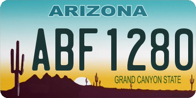 AZ license plate ABF1280